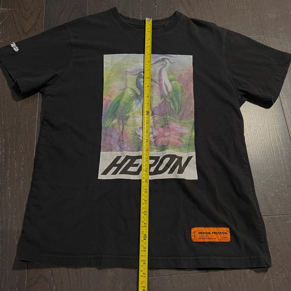 Heron Preston Oversized Heron Graphic T-Shirt Black/Multicolor MEDIUM mens - Picture 2 of 10